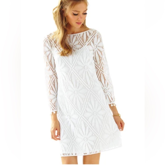 Lilly Pulitzer white lace floral tunic dress - Picture 6 of 6